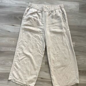 Eileen Fisher Cream Wide Leg Pants